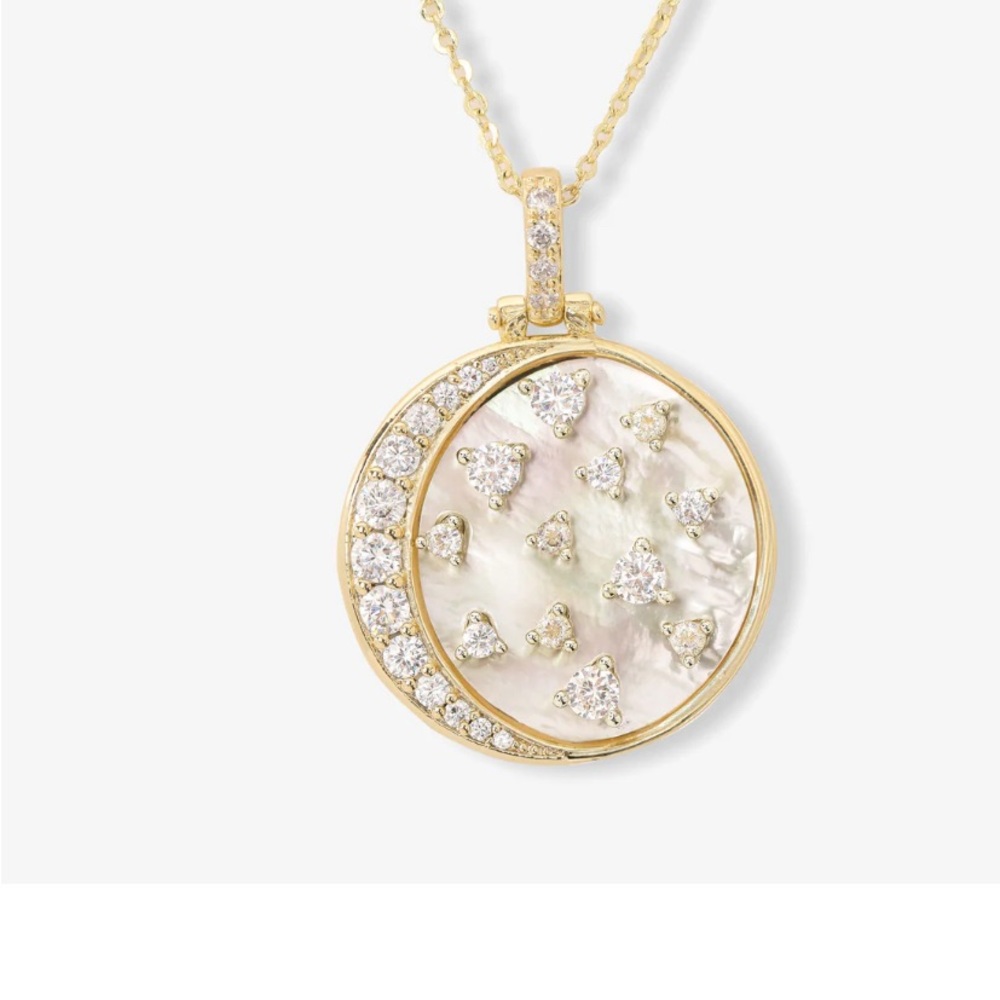 Melinda Maria Elegant Gold and Silver Pendant Necklace